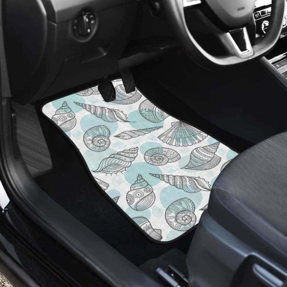 Shell Polynesian Tribal  Front And Back Car Mats