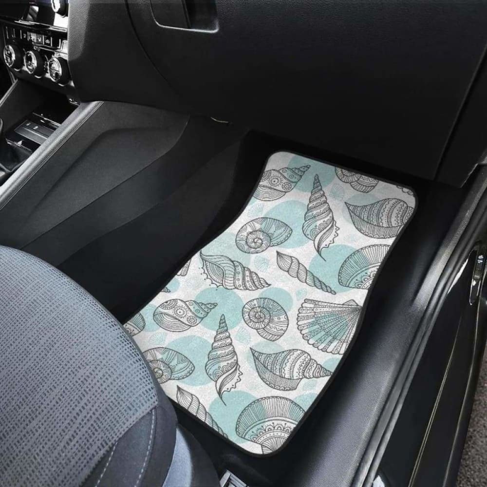 Shell Polynesian Tribal  Front And Back Car Mats