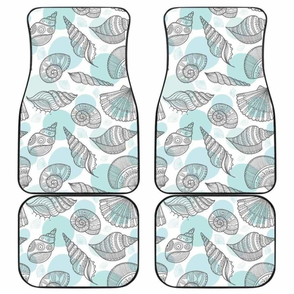 Shell Polynesian Tribal  Front And Back Car Mats