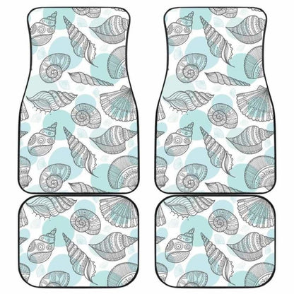Shell Polynesian Tribal  Front And Back Car Mats