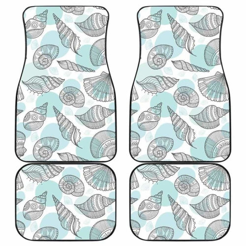 Shell Polynesian Tribal  Front And Back Car Mats