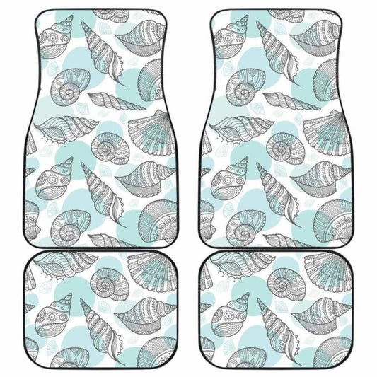 Shell Polynesian Tribal  Front And Back Car Mats