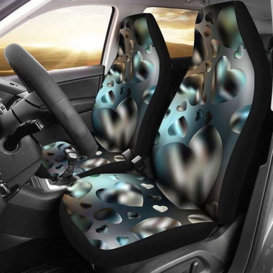 Techno Hearts Design Seat Covers