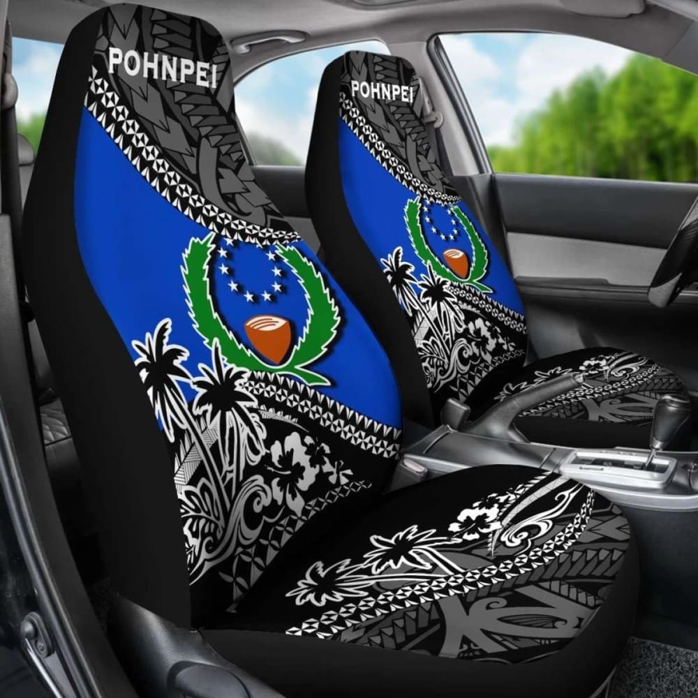 Pohnpei Car Seat Covers Fall In The Wave