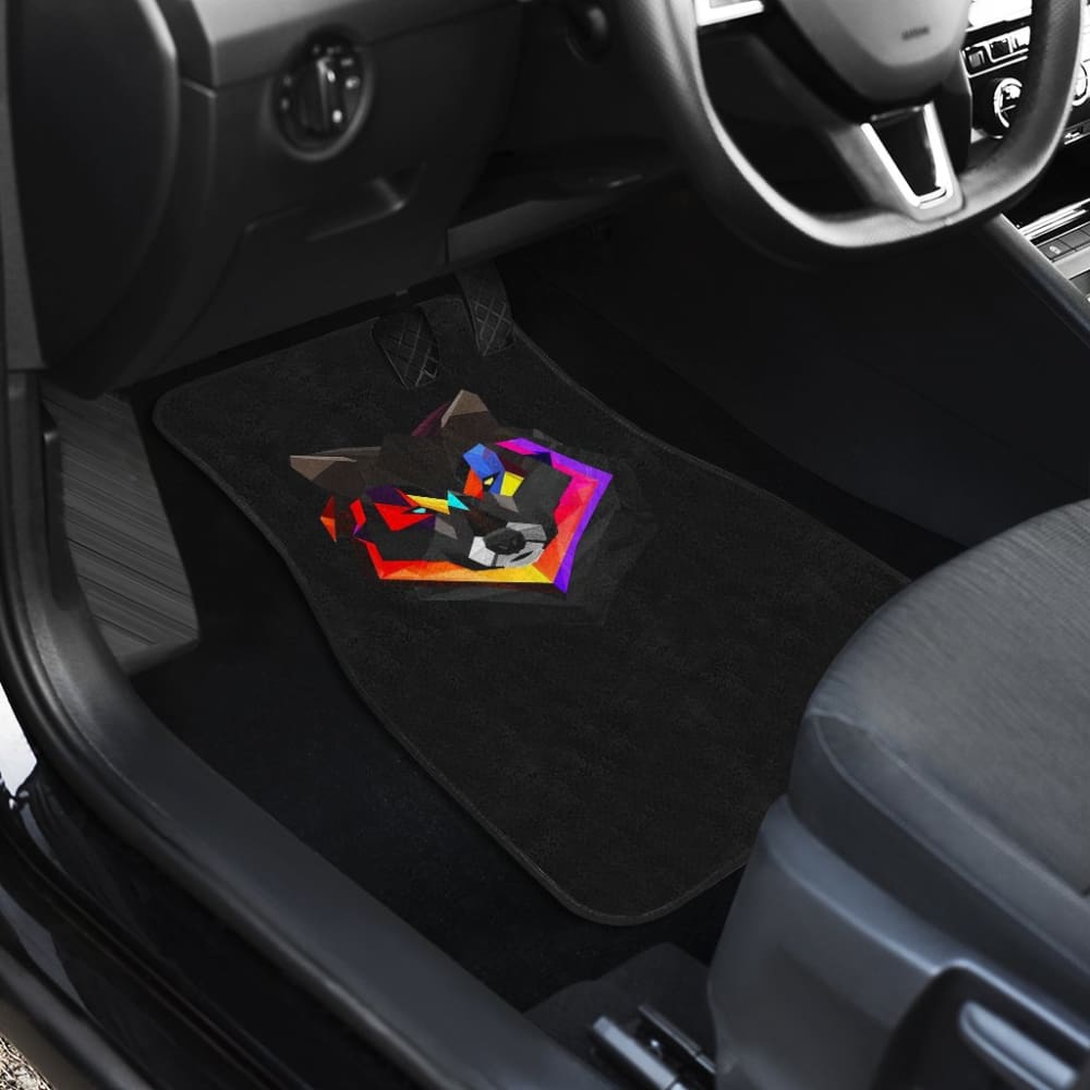 Poly Art Wolf Car Floor Mats