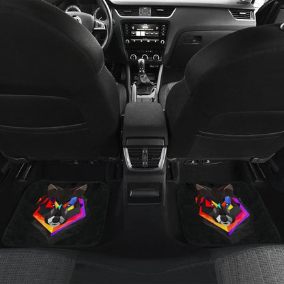 Poly Art Wolf Car Floor Mats