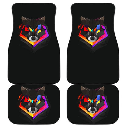 Poly Art Wolf Car Floor Mats