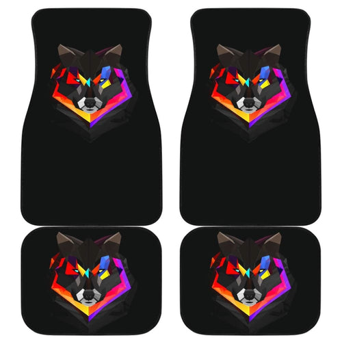 Poly Art Wolf Car Floor Mats