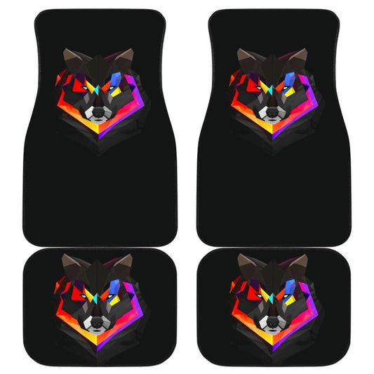 Poly Art Wolf Car Floor Mats
