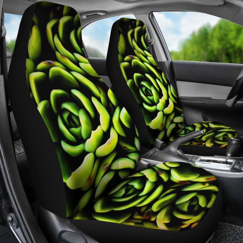 Car Seat Covers Green Flower Succulents Amazing Gift Ideas