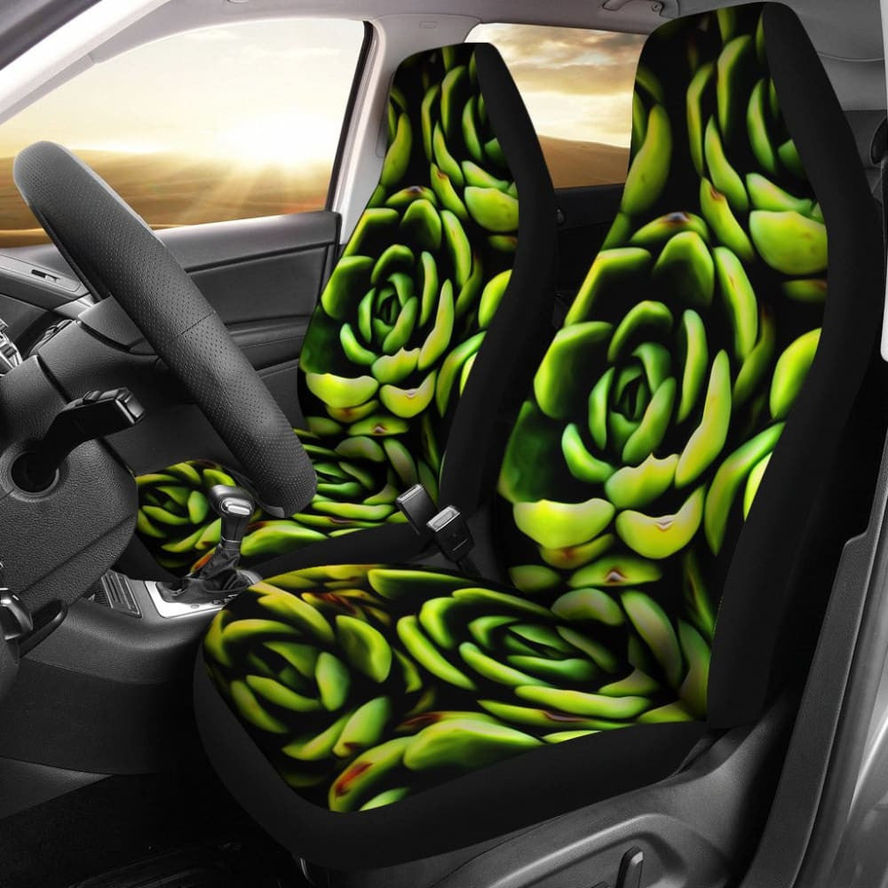 Car Seat Covers Green Flower Succulents Amazing Gift Ideas