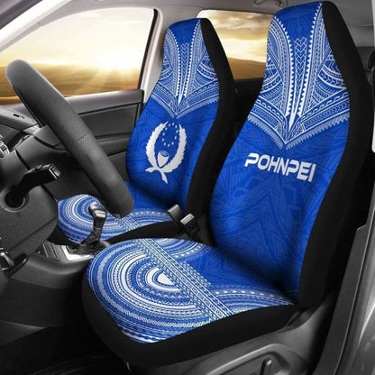Pohnpei Flag Polynesian Chief Car Seat Cover