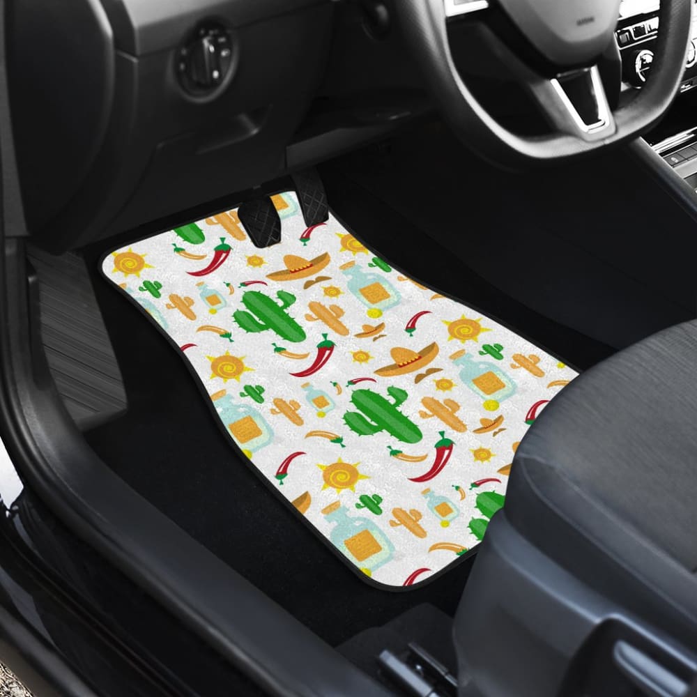 Chili Cactus Plant Mexico Pattern Car Floor Mats