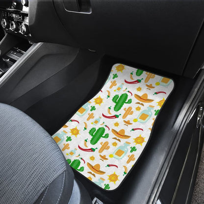 Chili Cactus Plant Mexico Pattern Car Floor Mats