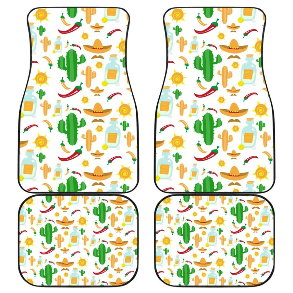 Chili Cactus Plant Mexico Pattern Car Floor Mats