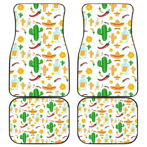 Chili Cactus Plant Mexico Pattern Car Floor Mats