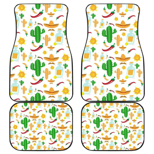 Chili Cactus Plant Mexico Pattern Car Floor Mats