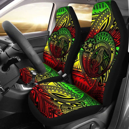 Seahorse Polynesian Car Seat Covers - Polynesian Tattoo Reggae -