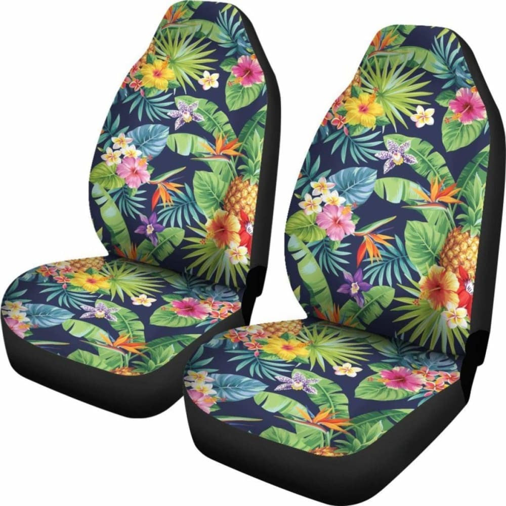 Pineapple And Flower Car Seat Cover