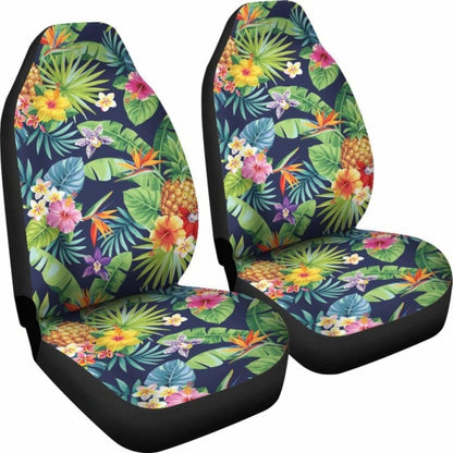 Pineapple And Flower Car Seat Cover