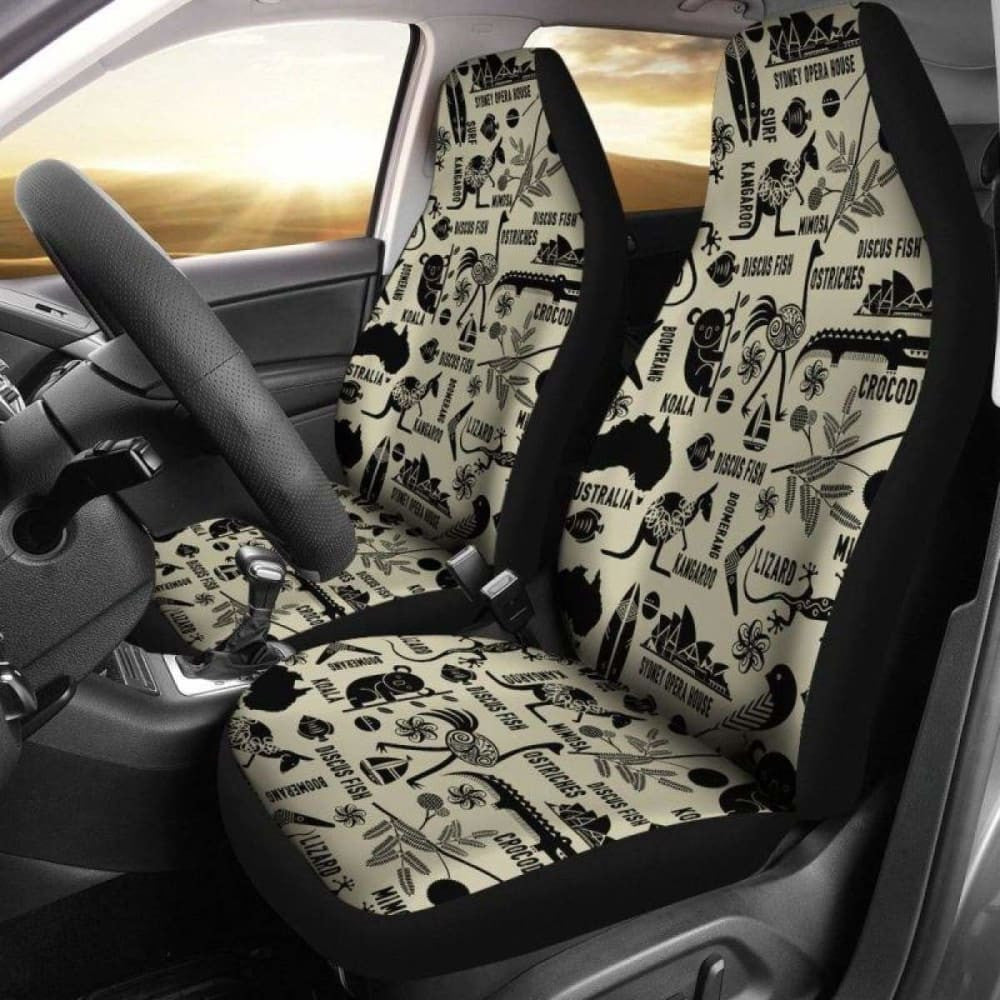 Australia Symbols Car Seat Covers -