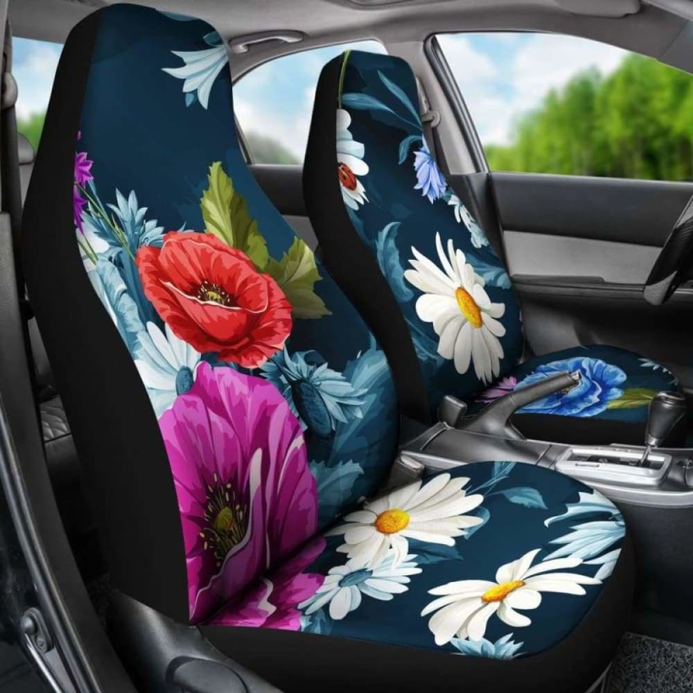 Colorful Flowers Car Seat Covers
