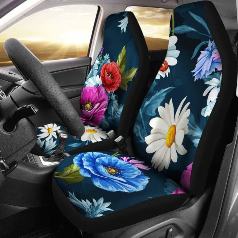 Colorful Flowers Car Seat Covers