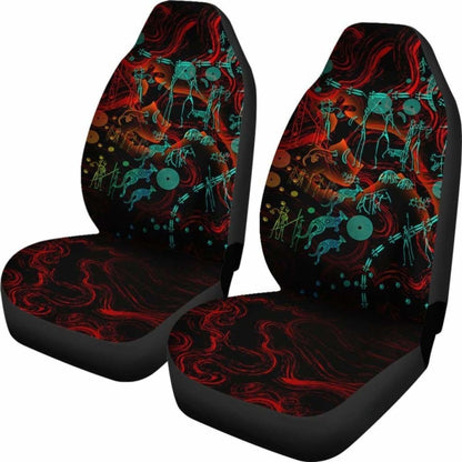 Australia Car Seat Covers, Kangaroo Adults Indigenous Art -