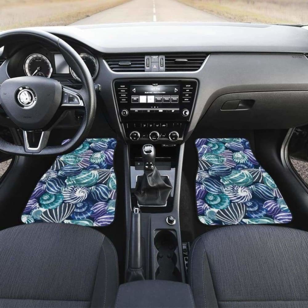 Shell Design Pattern Front And Back Car Mats