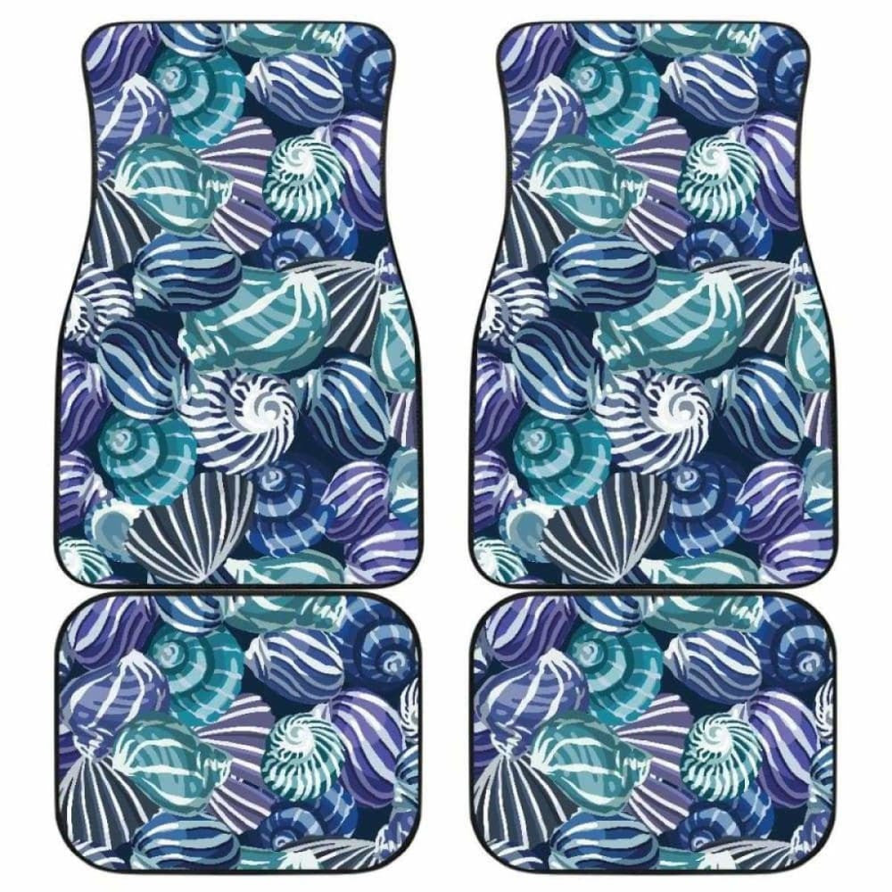 Shell Design Pattern Front And Back Car Mats