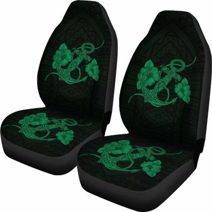Anchor Green Poly Tribal Car Seat Covers -
