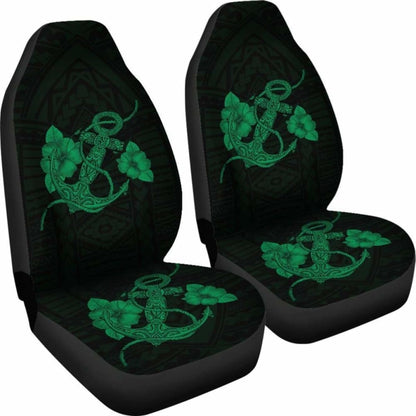 Anchor Green Poly Tribal Car Seat Covers -