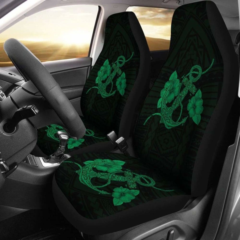 Anchor Green Poly Tribal Car Seat Covers -