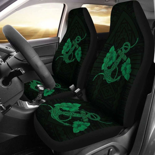 Anchor Green Poly Tribal Car Seat Covers -