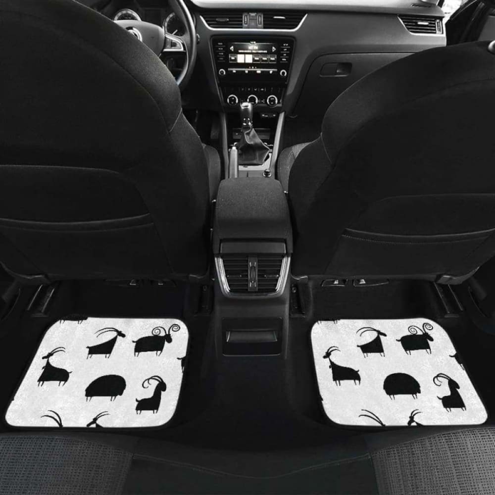 Goat Ram Pattern Front And Back Car Mats