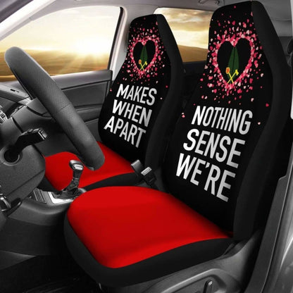 (Alo) Wallis And Futuna Car Seat Covers Couple Valentine Nothing Make Sense (Set Of Two)