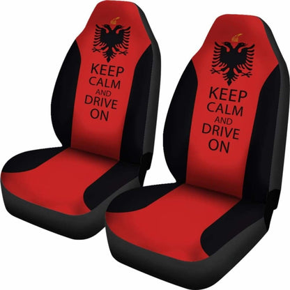 Albania Car Seat Covers - Albania Keep Calm And Drive On