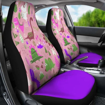 Purple Dinosaur Car Seat Covers