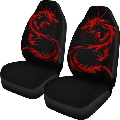 Red Dragon Pattern Car Seat Covers