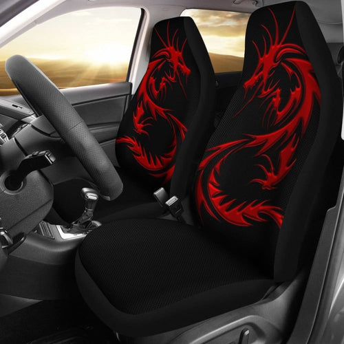 Red Dragon Pattern Car Seat Covers