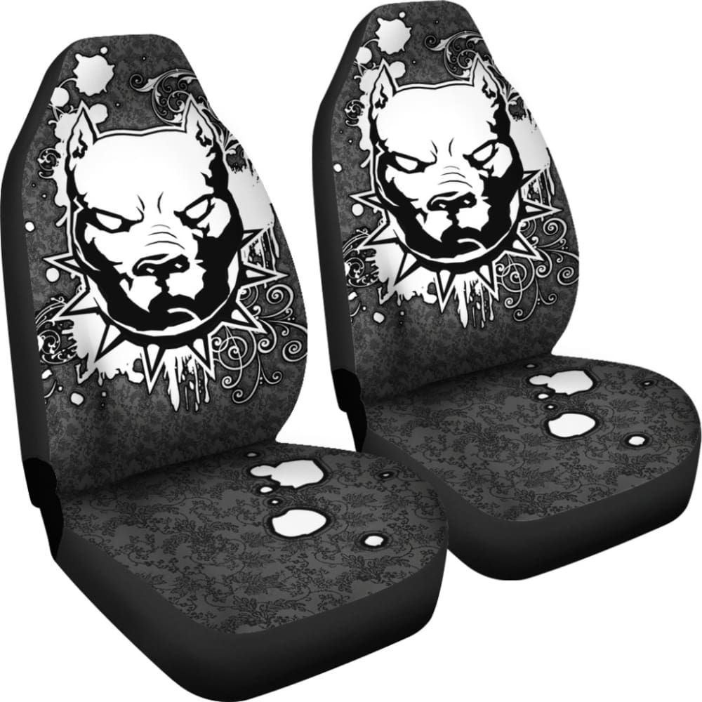 Powerful Pitbull Prepare To Fighting Car Seat Covers