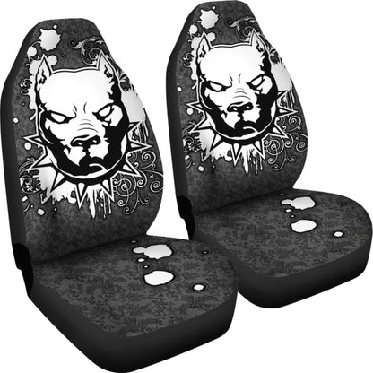 Powerful Pitbull Prepare To Fighting Car Seat Covers