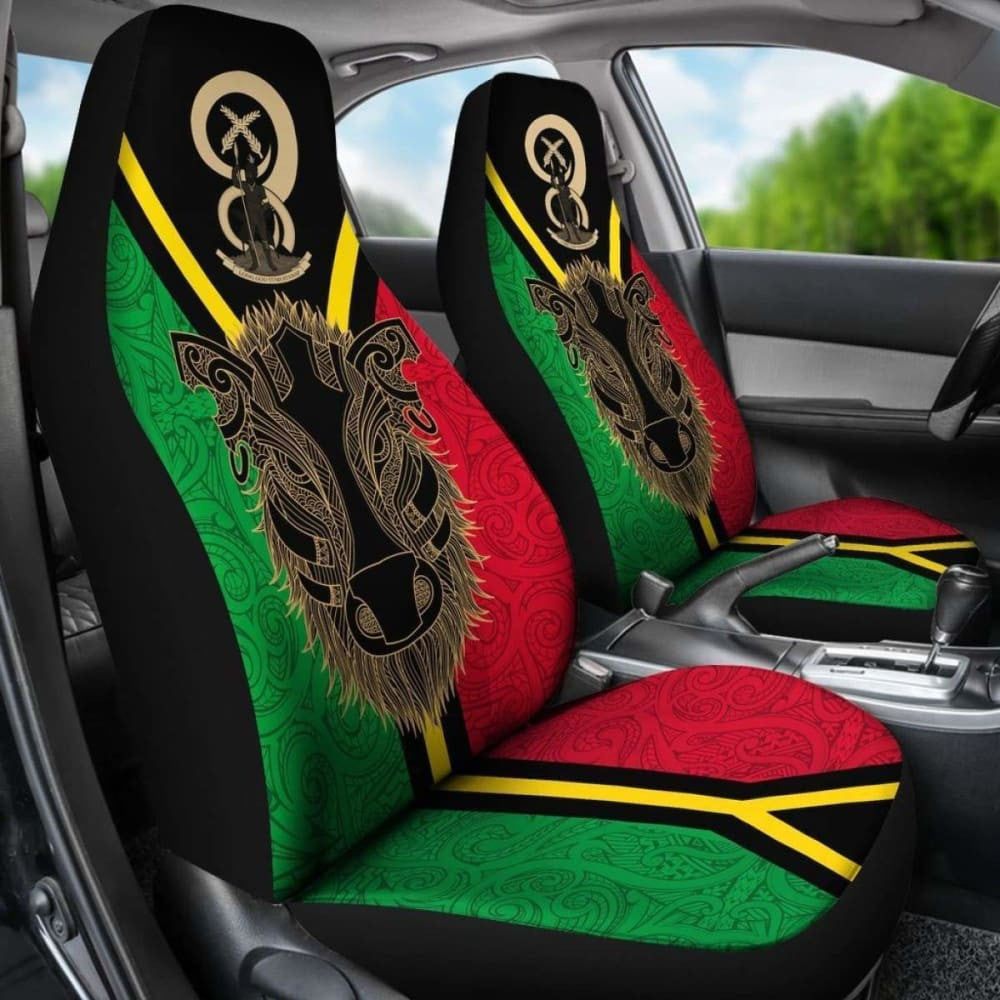 Vanuatu Car Seat Covers Boar Pig Tusk