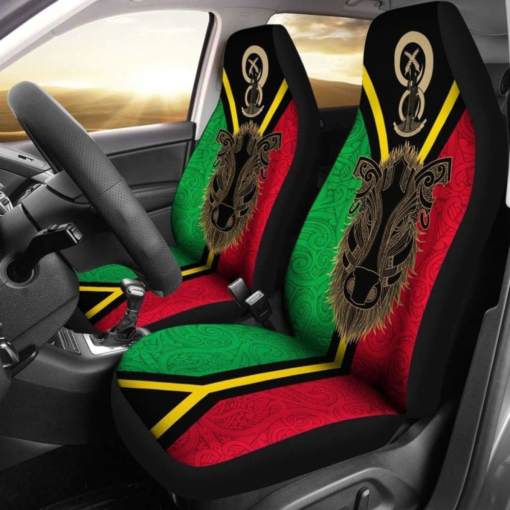 Vanuatu Car Seat Covers Boar Pig Tusk
