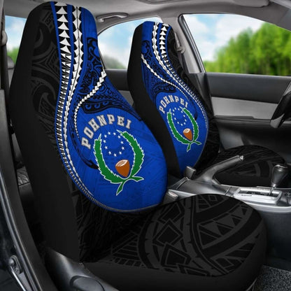 Pohnpei Car Seat Cover Kanaloa Tatau (Black) -