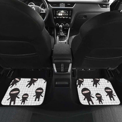 Ninja Pattern Plaid Background Front And Back Car Mats
