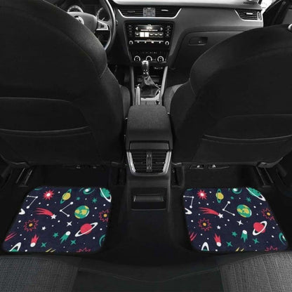 Colorful Space Pattern Planet Star Front And Back Car Mats