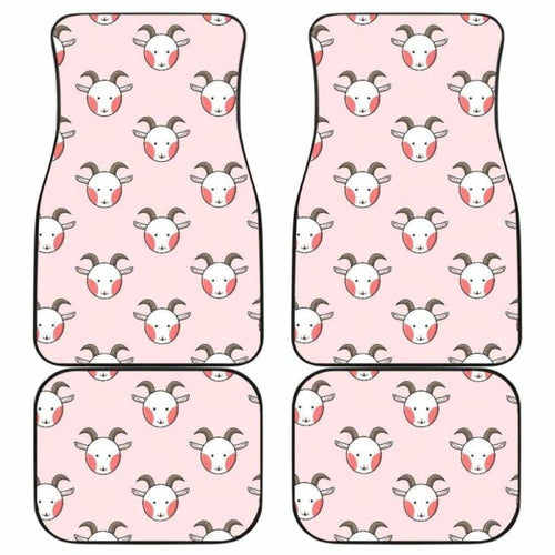 Cute Goat Pattern Front And Back Car Mats