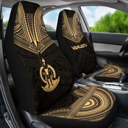 nuatu Car Seat Cover - nuatu Coat Of Arms Polynesian Chief Tattoo Gold Version -