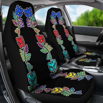 Four Directions Floral Set of Car Seat Covers